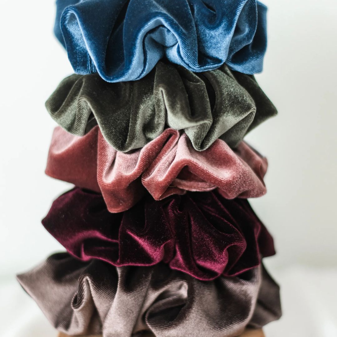 Maroon Velvet Scrunchie