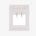 Silver hoop earrings on a 'Everyday Edit' card with 'Foxy Originals' branding.