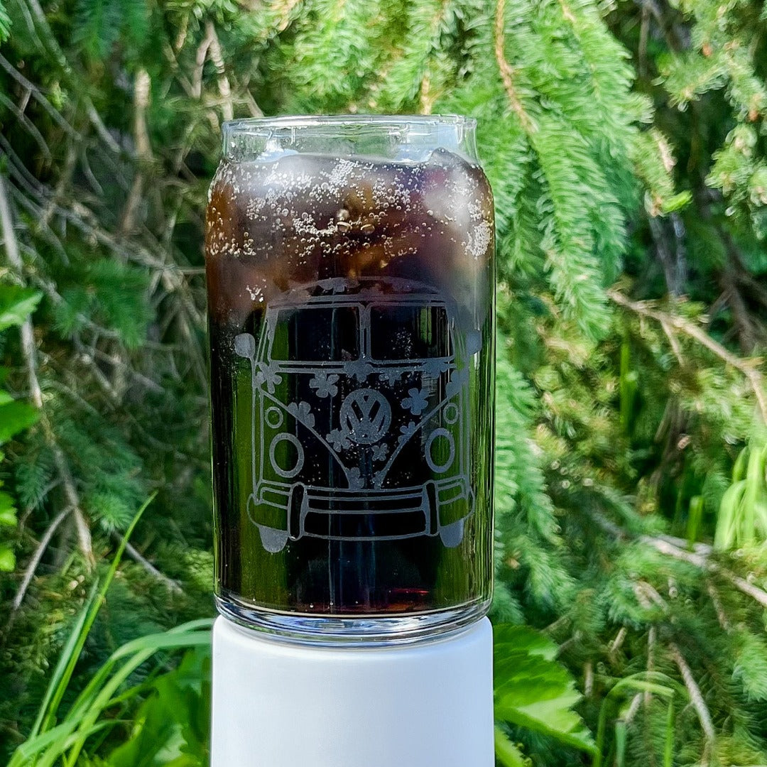 Retro Bus Can Glass