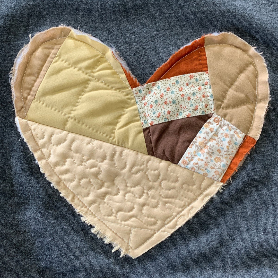 Quilted Heart Sweater | Medium